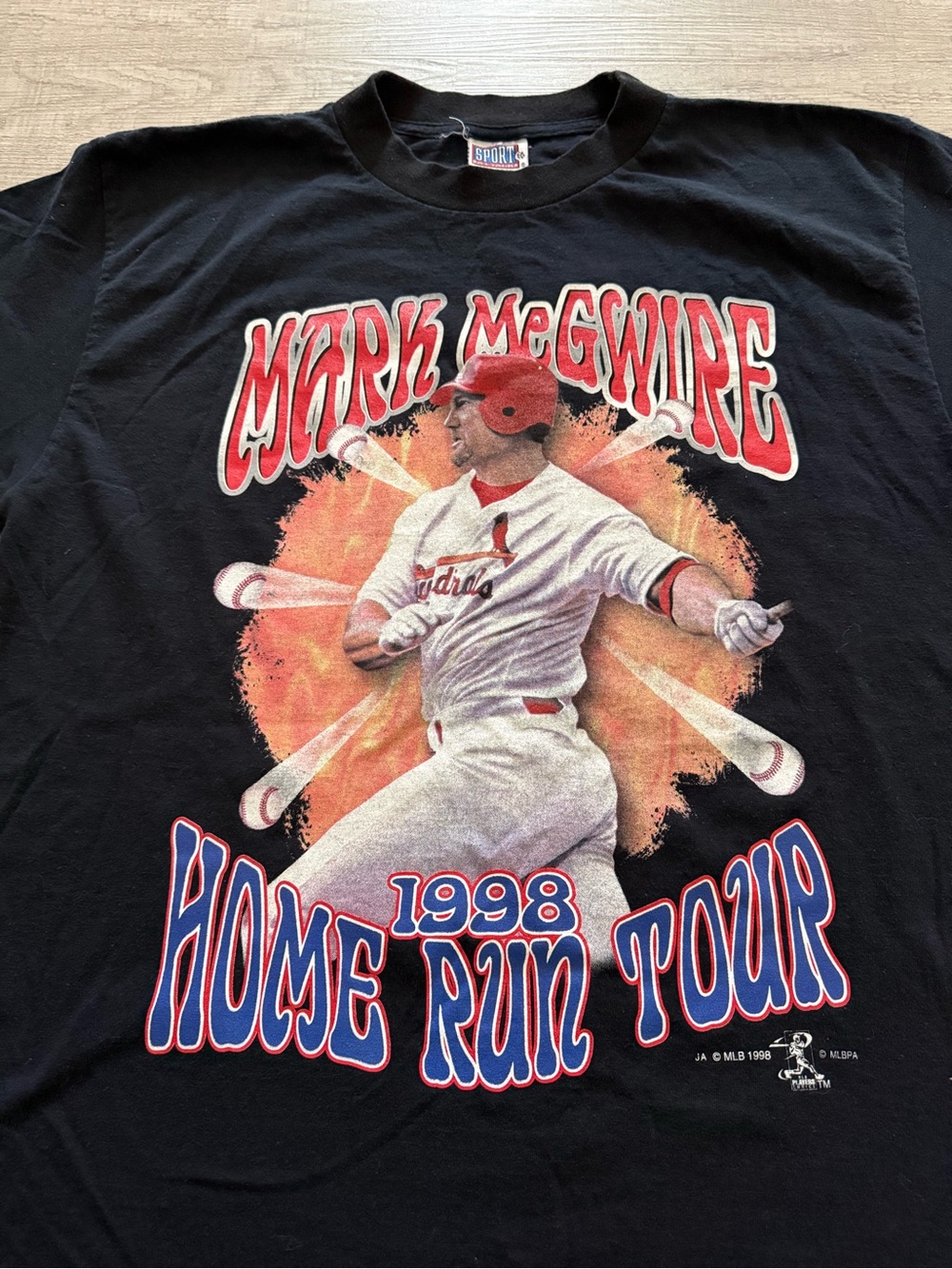 Rare Vintage 1998 Mark McGwire 1998 Home Run Tour Graphic Tee XL - Picture 3 of 5